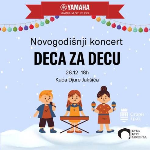 NOVOGODIŠNJI KONCERT „DECA ZA DECU”: Nastup polaznika Muzičke škole „YAMAHA“