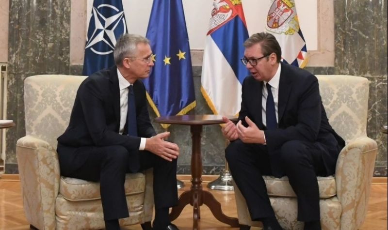 Predsednik Srbije se sastao sa generalnim sekretarom NATO Jensom Stoltenbergom