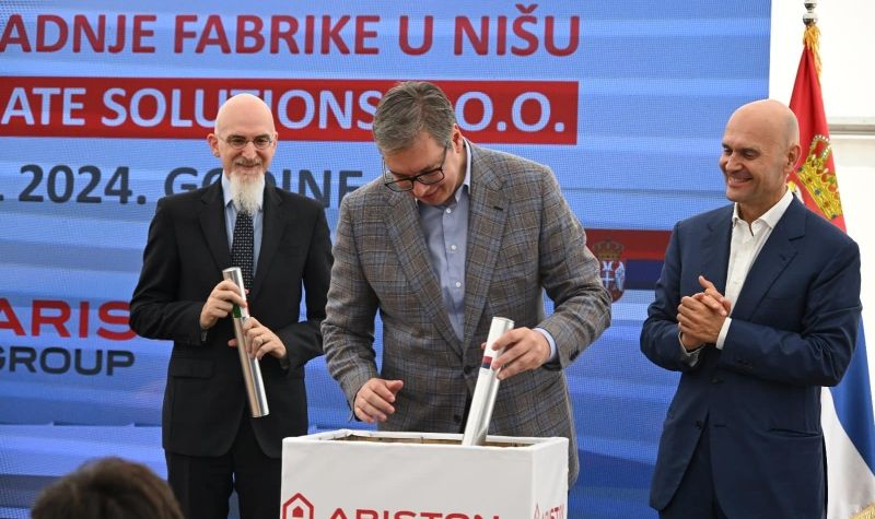 U Nišu položen kamen temeljac za izgradnju nove fabrike "Ariston"