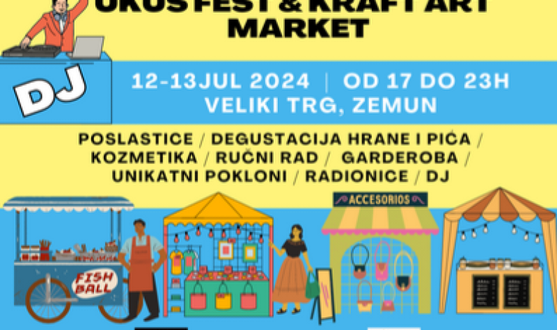 „Ukus fest” i „Kraft art market” za vikend na pijaci „Zemun”