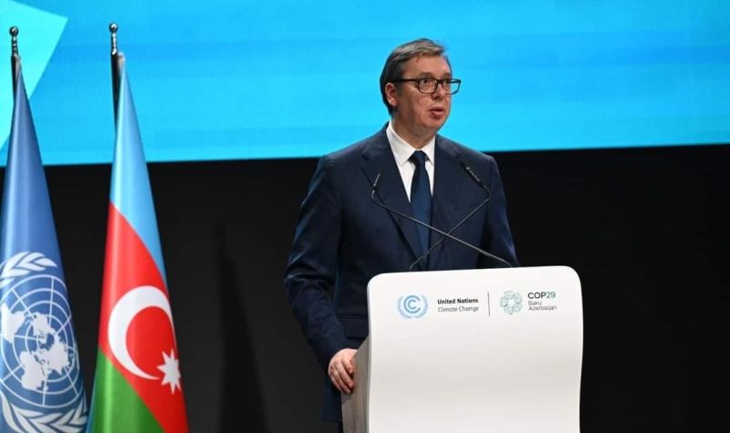 Vučić govorio na Samitu lidera o klimatskim promenama - COP29