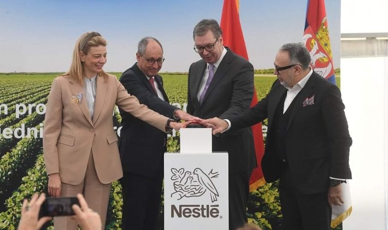 Predsednik Vučić na otvaranju NOVE FABRIKE Nestle u Surčinu