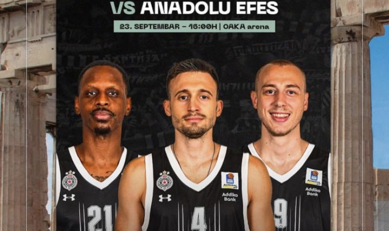 Košarkaši Partizana od 16 časova igraju protiv Anadolu Efesa