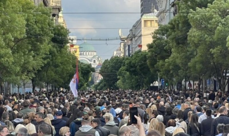 PROTEST OPOZICIJE u Beogradu - „Srbija protiv nasilja"