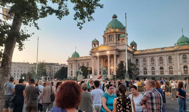 Počeo protest opozicije "Srbija protiv nasilja" u Beogradu