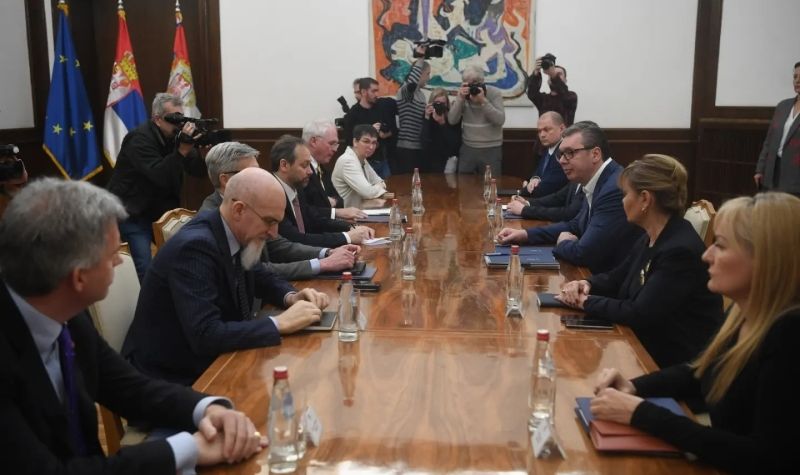 Završen sastanak predsednika Vučića sa ambasadorima zemalja Kvinte