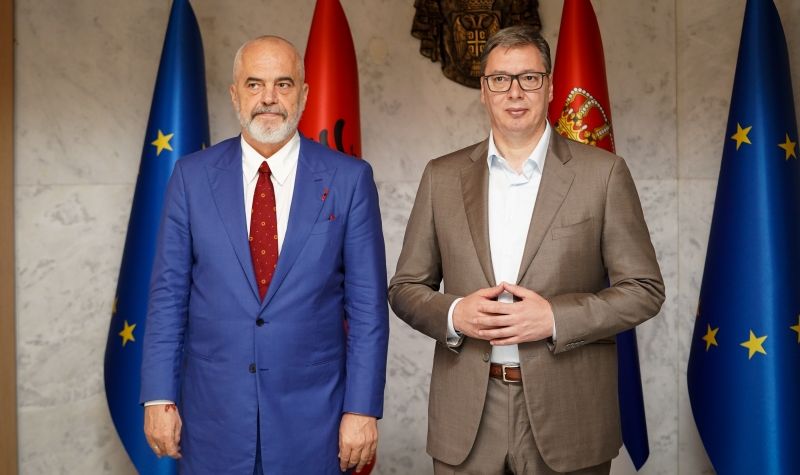 Sastanak predsednika Vučića i premijera Albanije Edija Rame u Beogradu