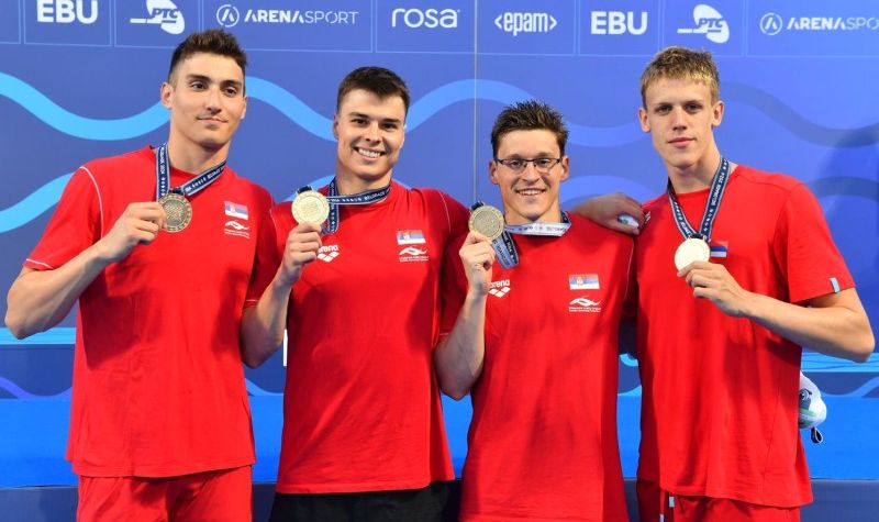 Zlato za srpsku štafetu na Evropskom prvenstvu u plivanju