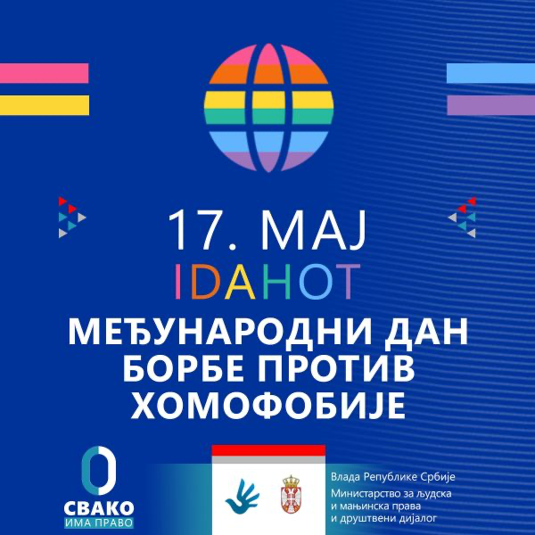 17. maj – Međunarodni dan borbe protiv homofobije, transfobije i bifobije